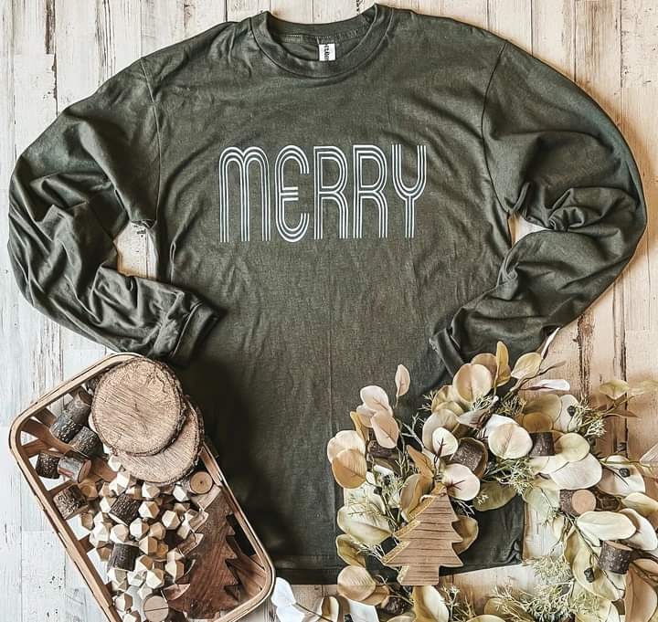 Merry Long Sleeve Graphic Tee