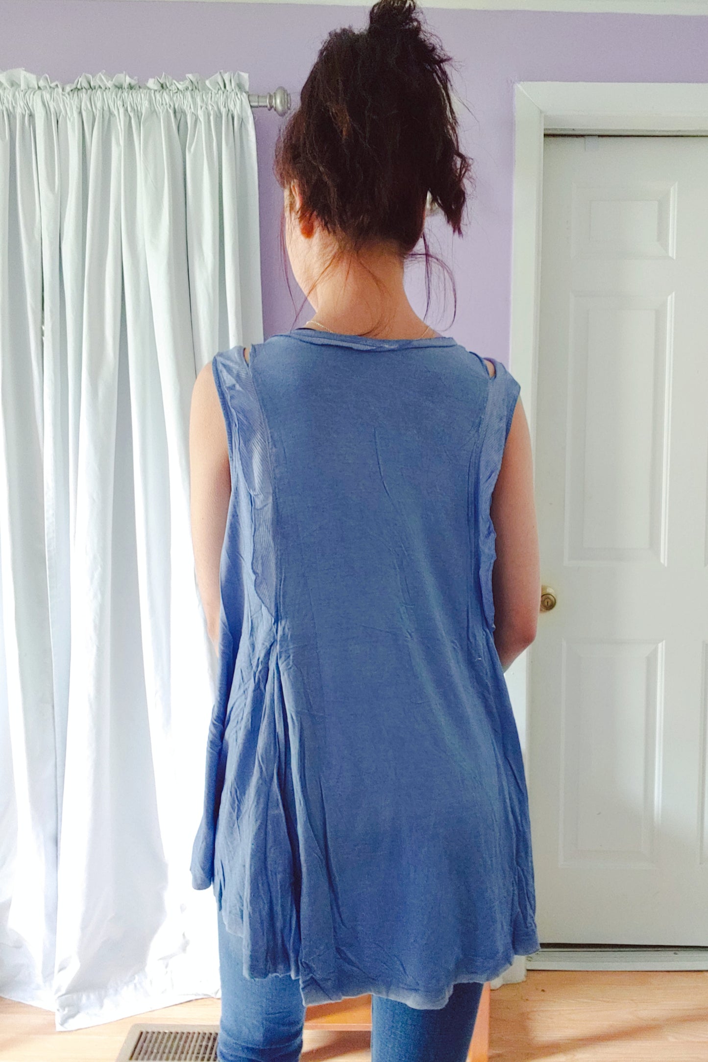 Blue Belle Ruffle Tank