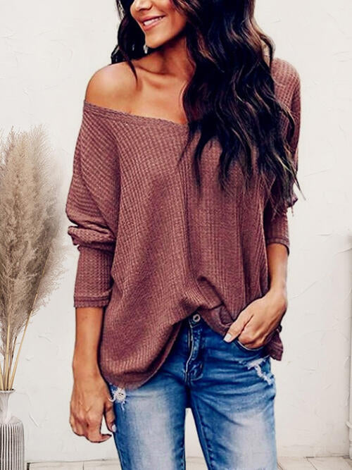 V-Neck Long Sleeve T-Shirt 8 colors