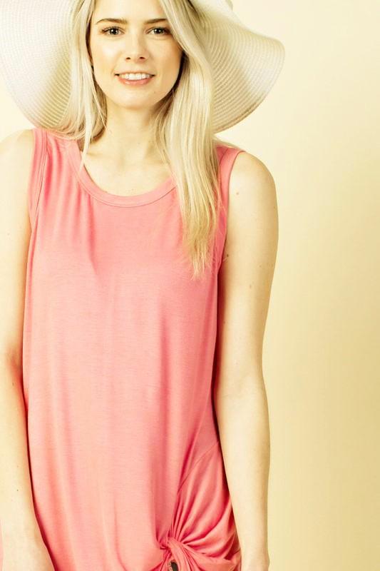 Twisted Up Tank in Coral
