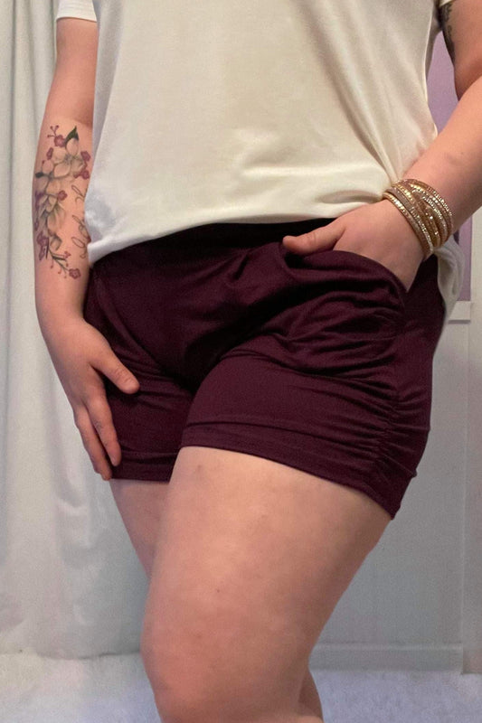 Harem Shorts in Plum (Super Soft) S-XL